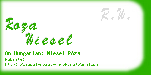 roza wiesel business card